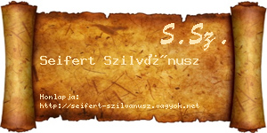 Seifert Szilvánusz névjegykártya